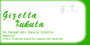 gizella kukula business card